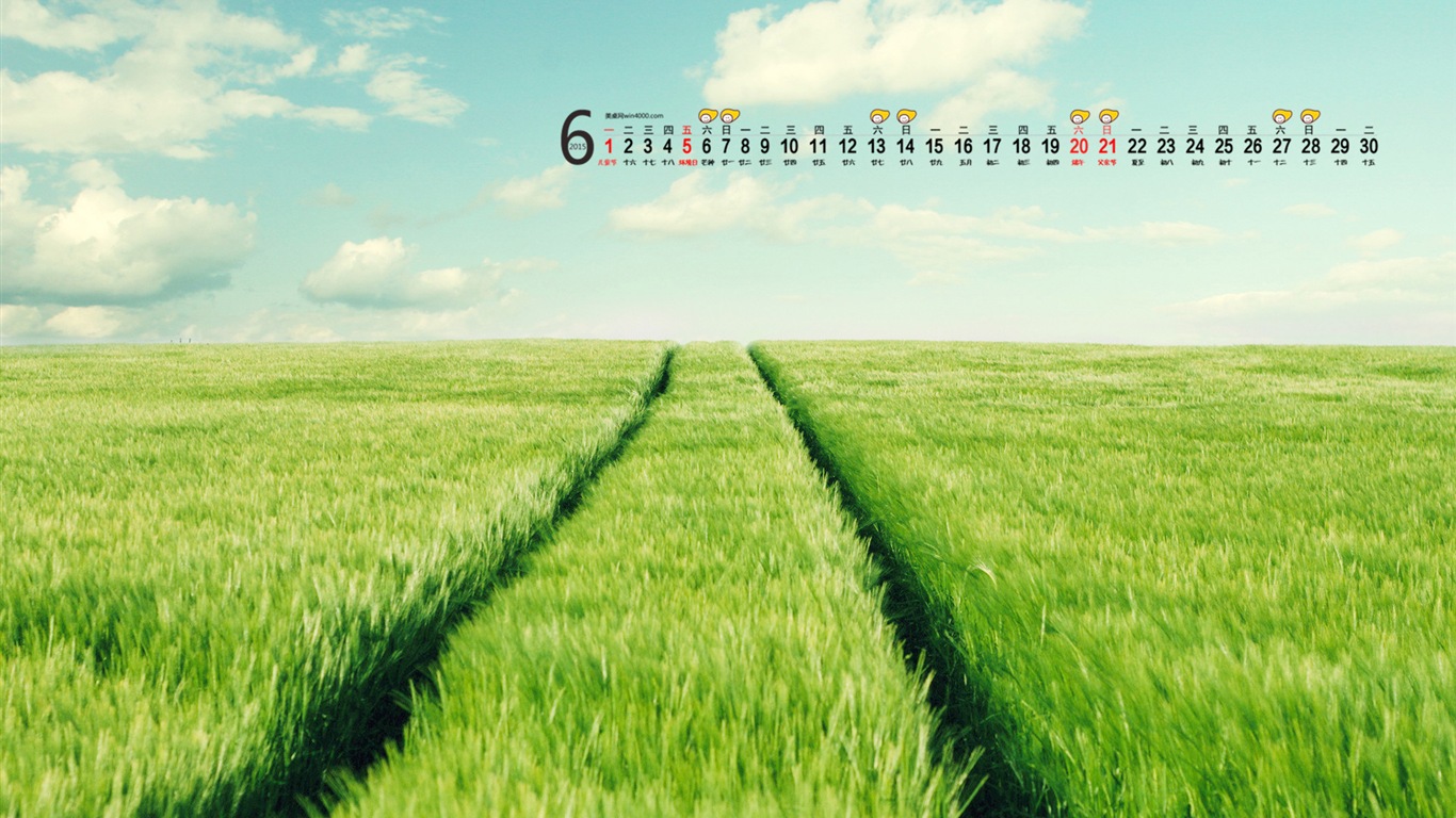 Června 2015 kalendář tapety (1) #3 - 1366x768