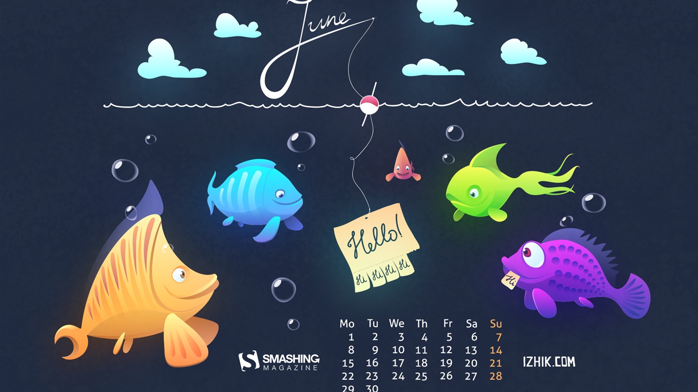 June 2015 calendar wallpaper (2) #4 - 1366x768