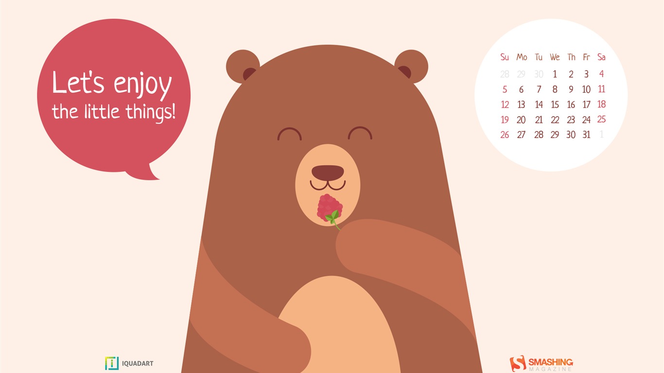 2015年7月 月曆壁紙(二) #13 - 1366x768