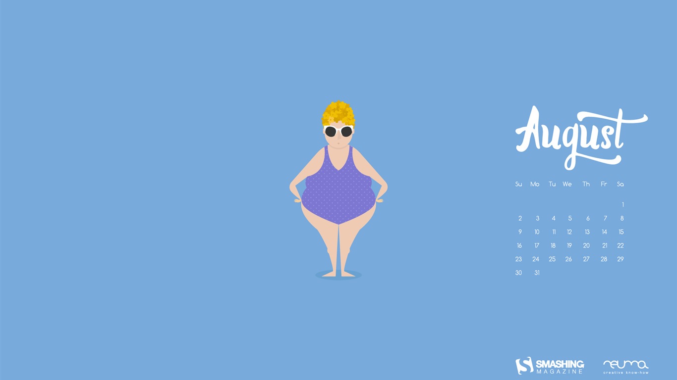 2015年8月 月曆壁紙(二) #9 - 1366x768