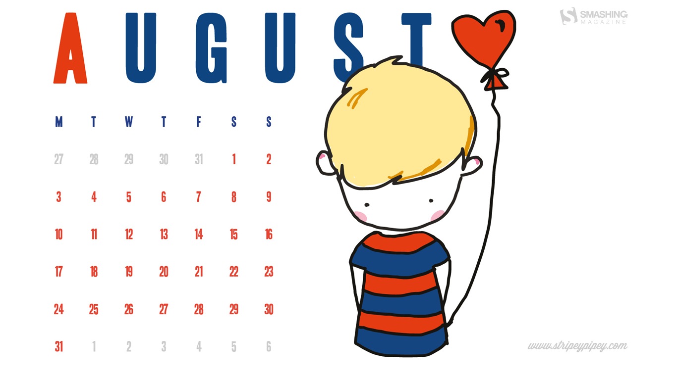 2015年8月 月曆壁紙(二) #10 - 1366x768