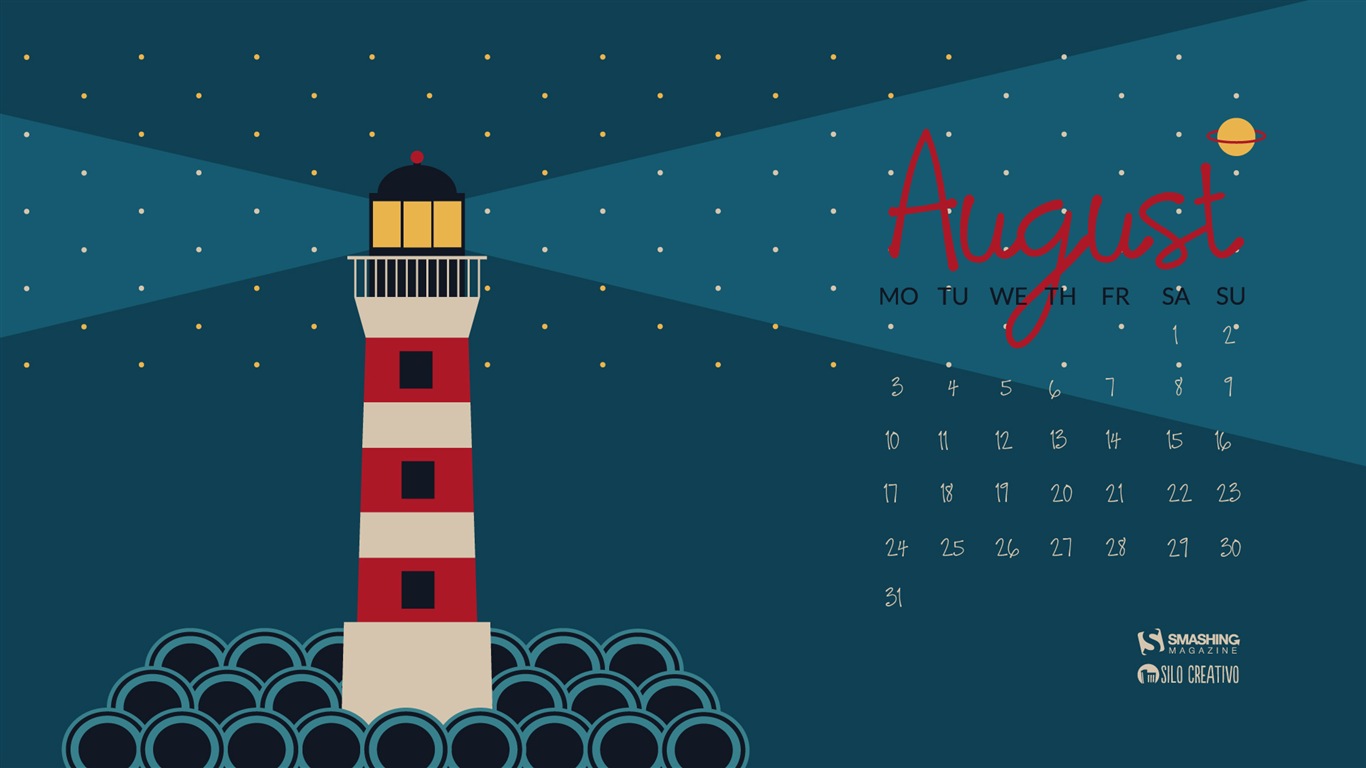 August 2015 calendar wallpaper (2) #18 - 1366x768