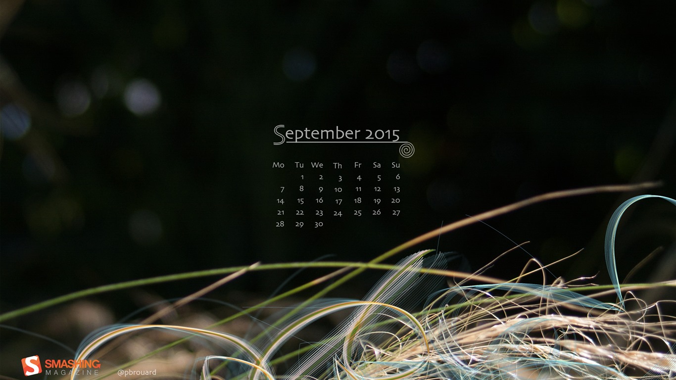 2015年9月 月曆壁紙(二) #19 - 1366x768