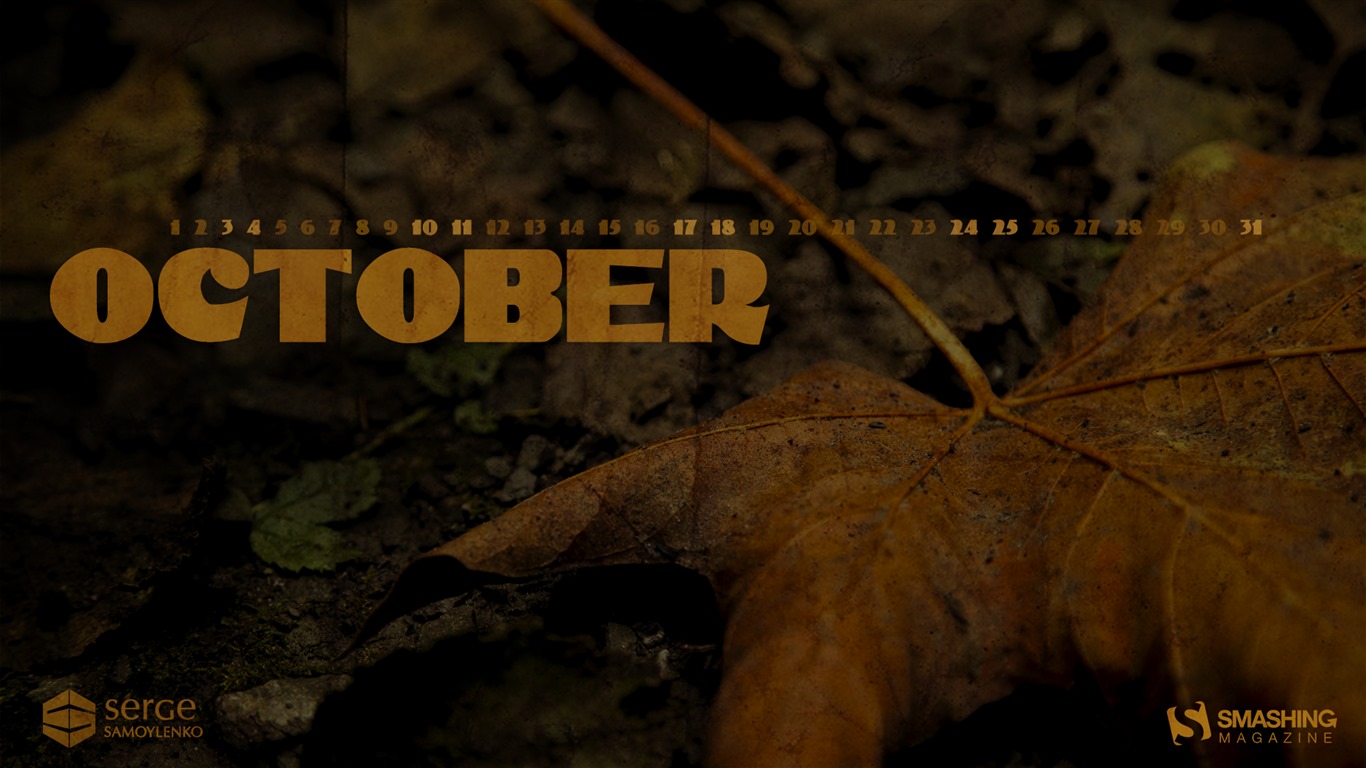 Oktober 2015 Kalender Wallpaper (2) #14 - 1366x768