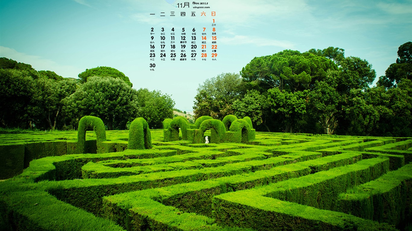 11. 2015 Kalendář tapety (2) #4 - 1366x768