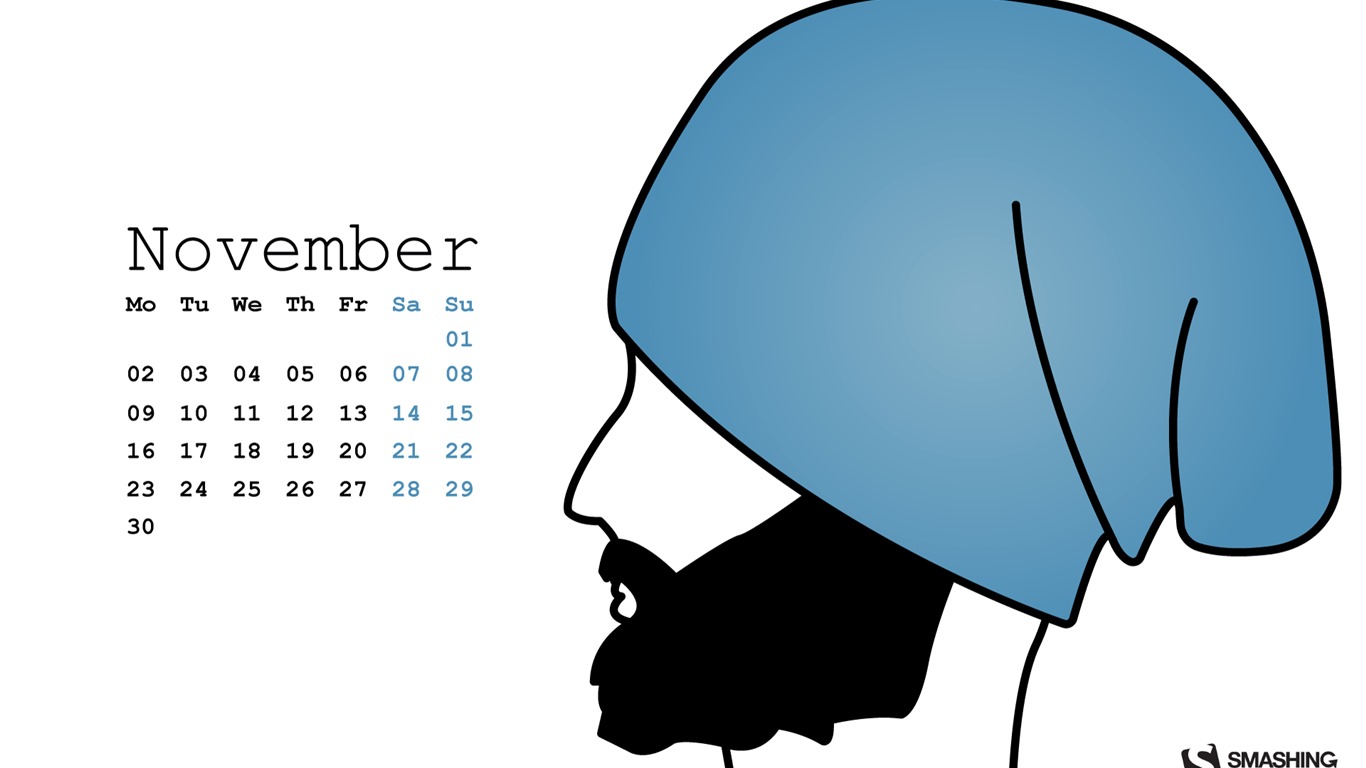 2015年11月 月曆壁紙(二) #8 - 1366x768