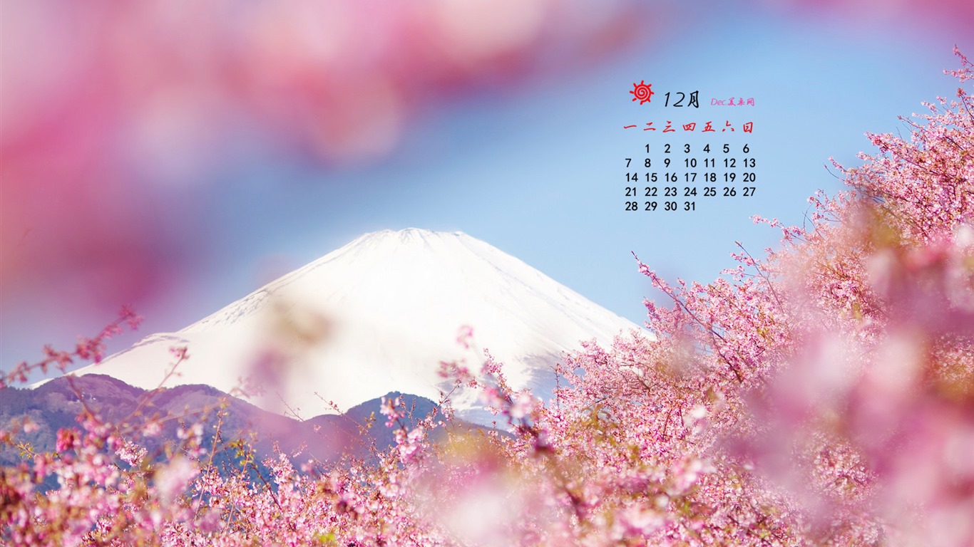 December 2015 Calendar wallpaper (1) #6 - 1366x768