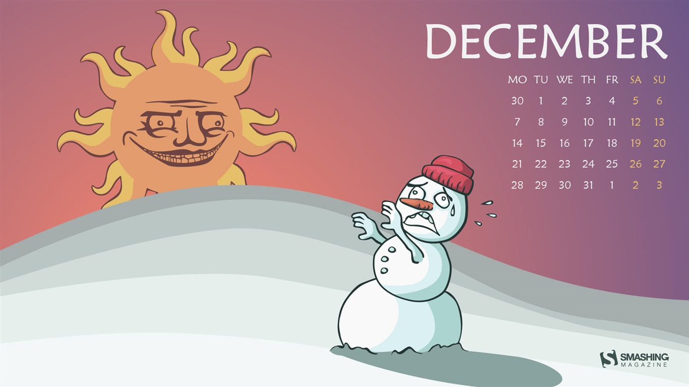 Dezember 2015 Kalender Wallpaper (2) #9 - 1366x768