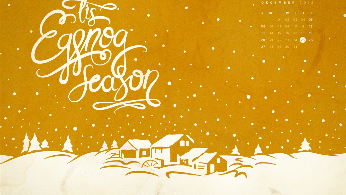 Dezember 2015 Kalender Wallpaper (2) #18 - 1366x768