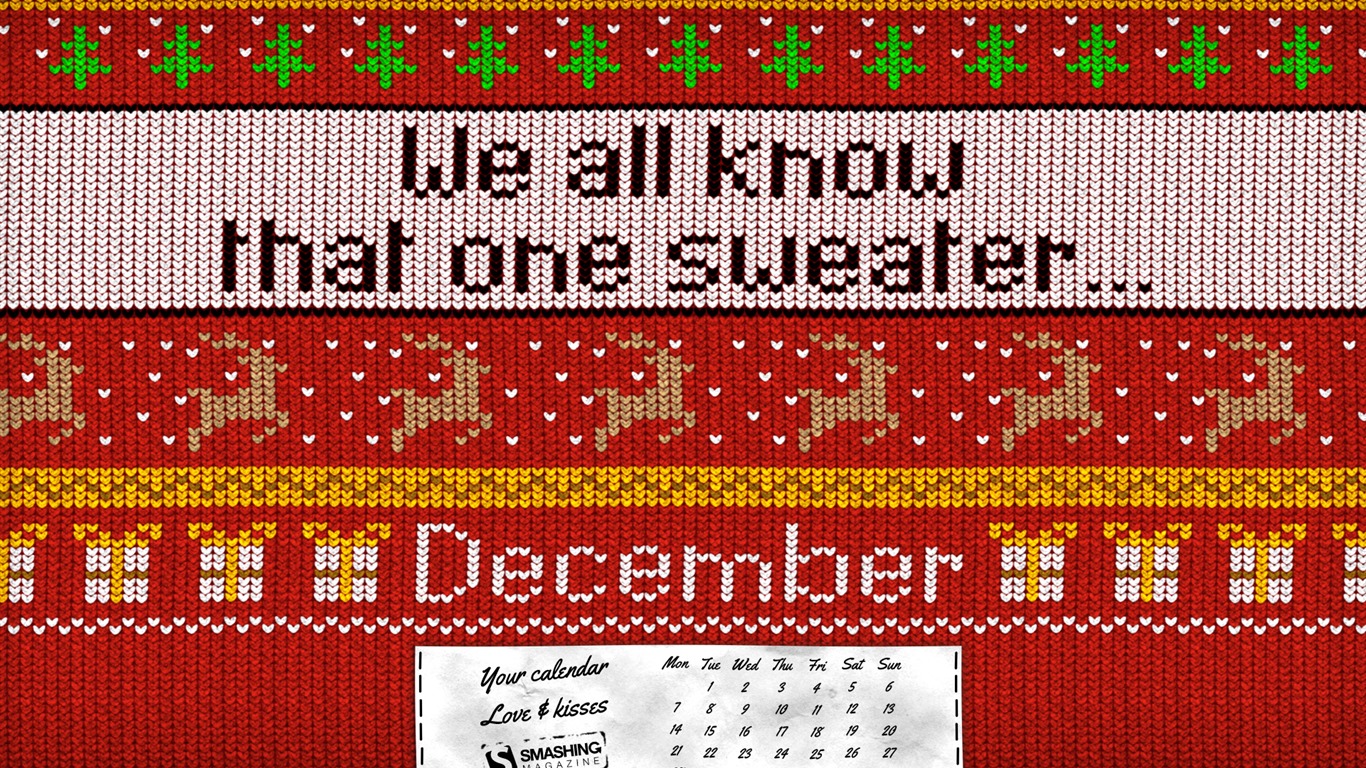 Dezember 2015 Kalender Wallpaper (2) #20 - 1366x768