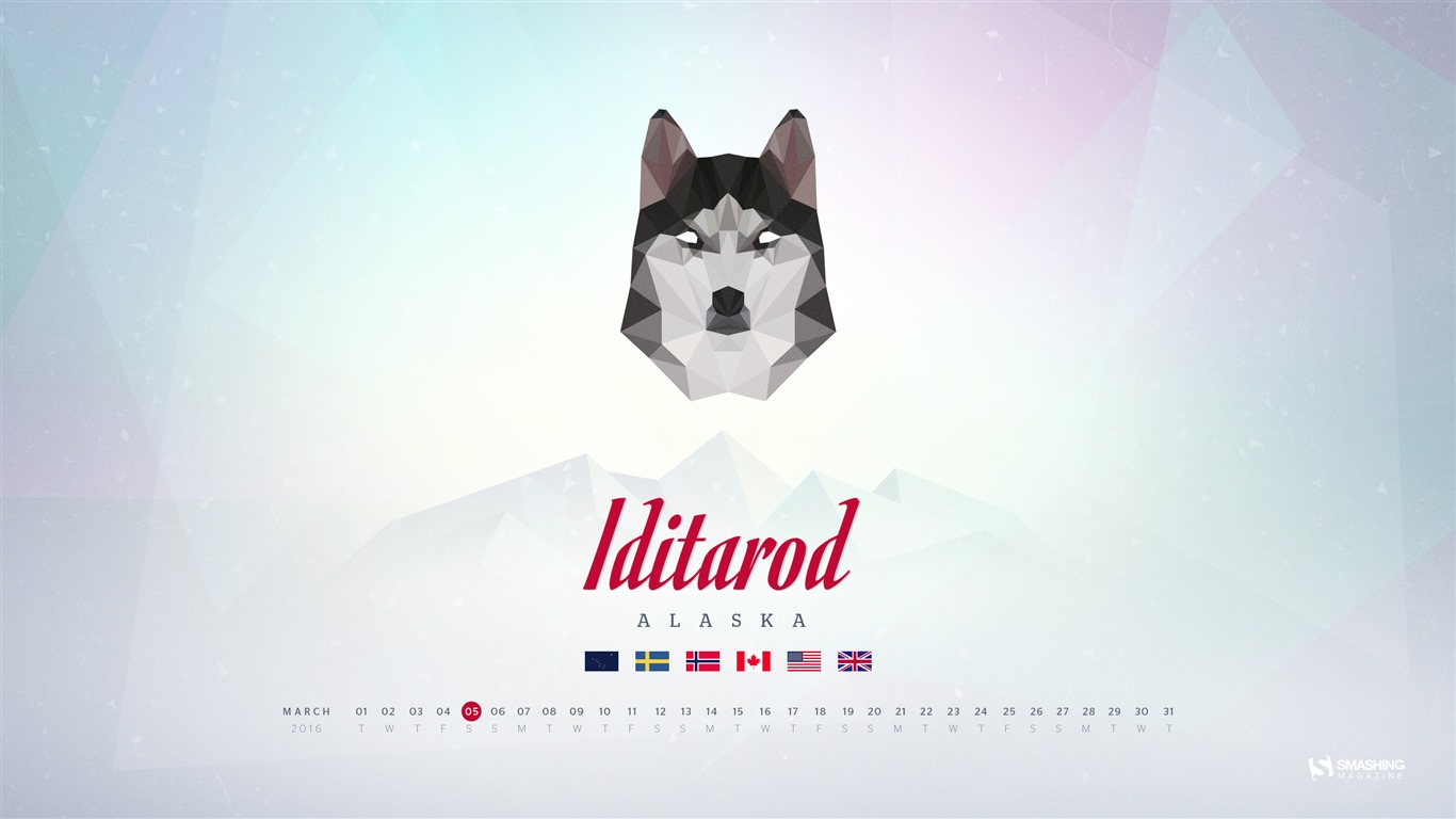 March 2016 calendar wallpaper (2) #18 - 1366x768