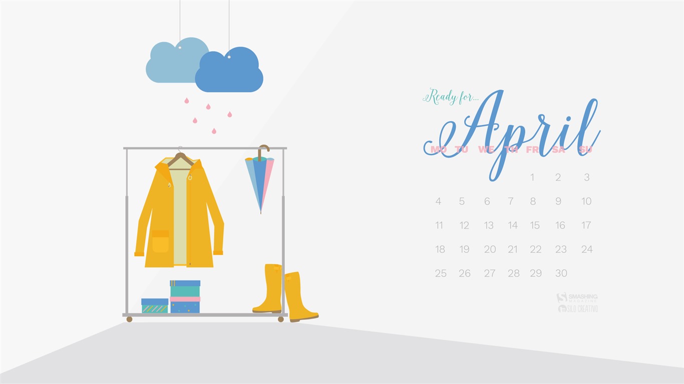 April 2016 calendar wallpaper (2) #14 - 1366x768