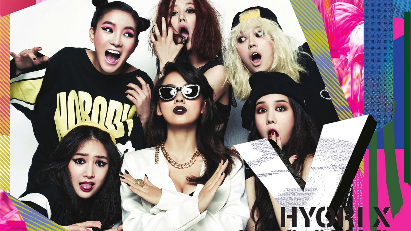 filles coréennes combinaison idole de la musique fonds d'écran HD Spica #19 - 1366x768
