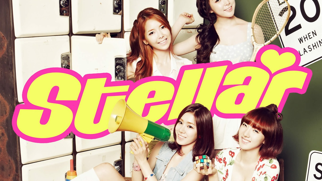 Stellar koreanische Musik Mädchen Gruppe HD Wallpaper #9 - 1366x768