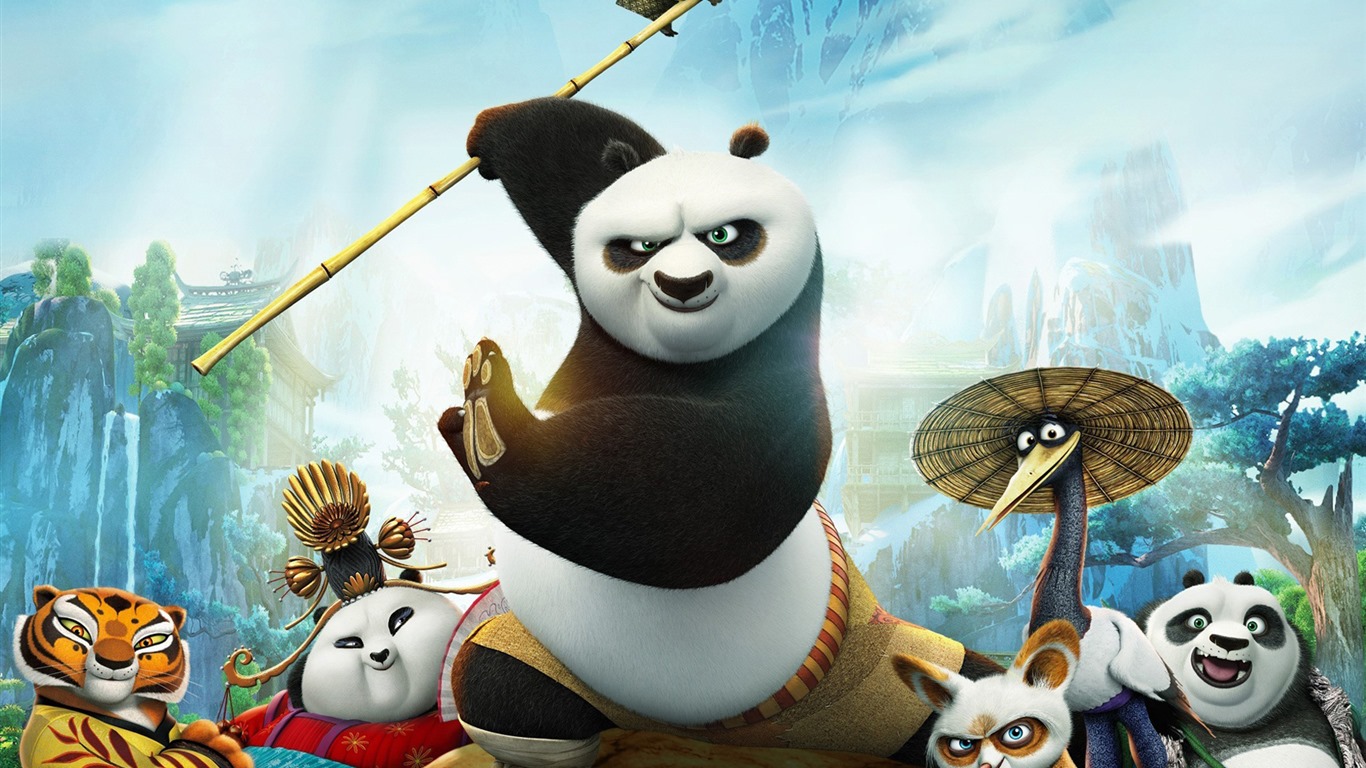 Kung Fu Panda 3, films HD fonds d'écran #1 - 1366x768