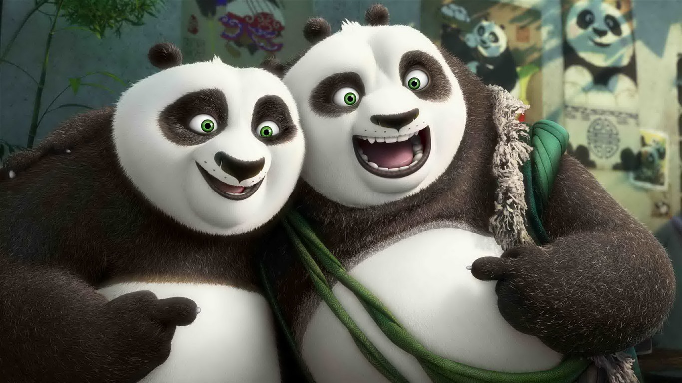 Kung Fu Panda 3, HD film tapety na plochu #11 - 1366x768