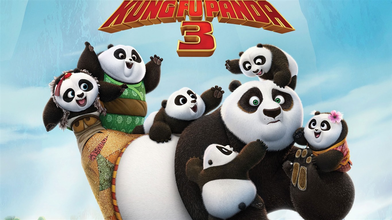 Kung Fu Panda 3, HD film tapety na plochu #17 - 1366x768