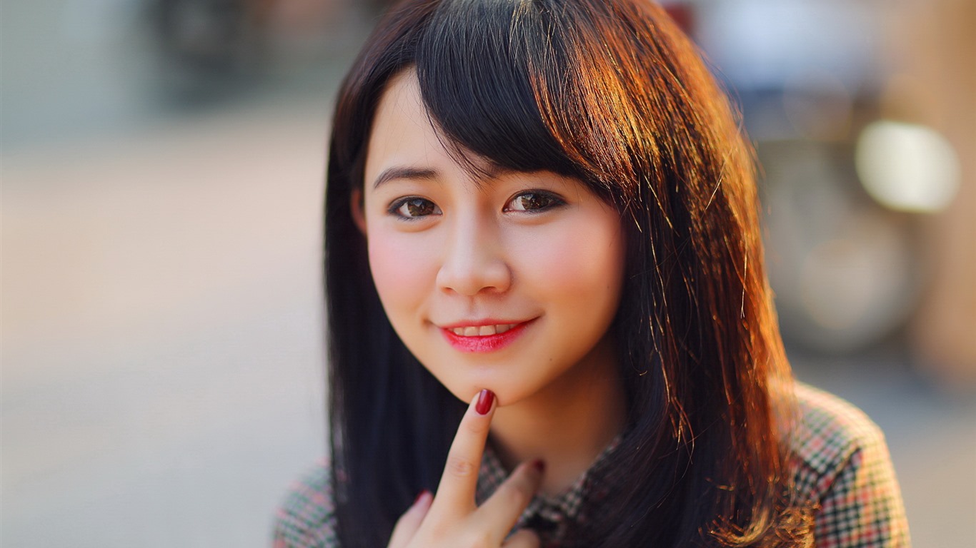 清純可愛年輕的亞洲女孩 高清壁紙合集(一) #1 - 1366x768