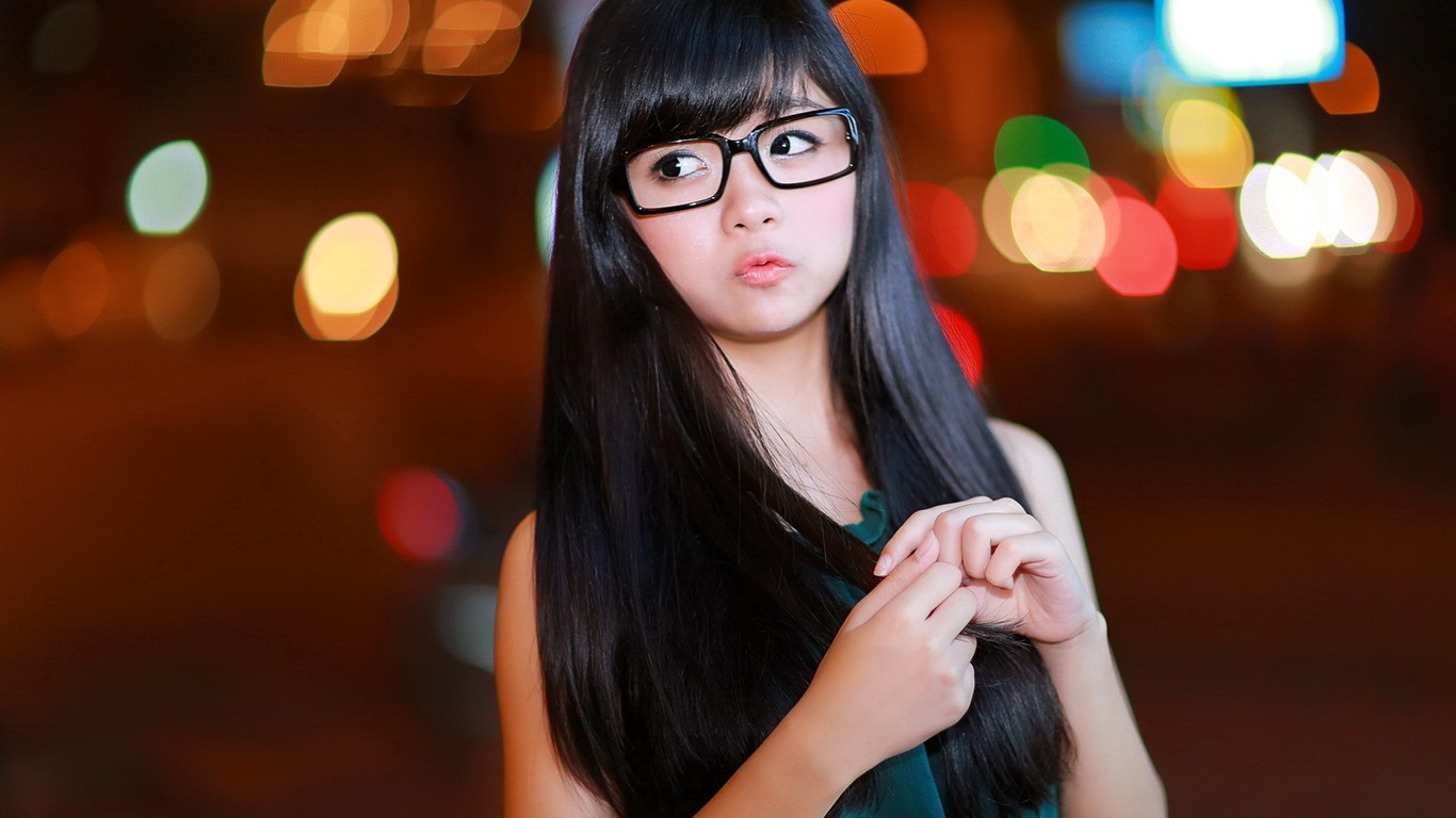 清純可愛年輕的亞洲女孩 高清壁紙合集(一) #11 - 1366x768