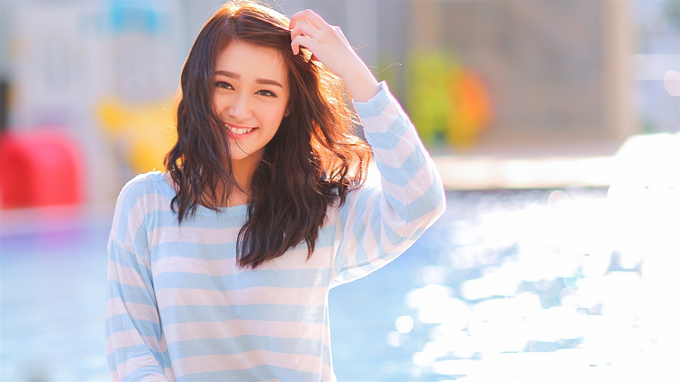 清純可愛年輕的亞洲女孩 高清壁紙合集(一) #22 - 1366x768