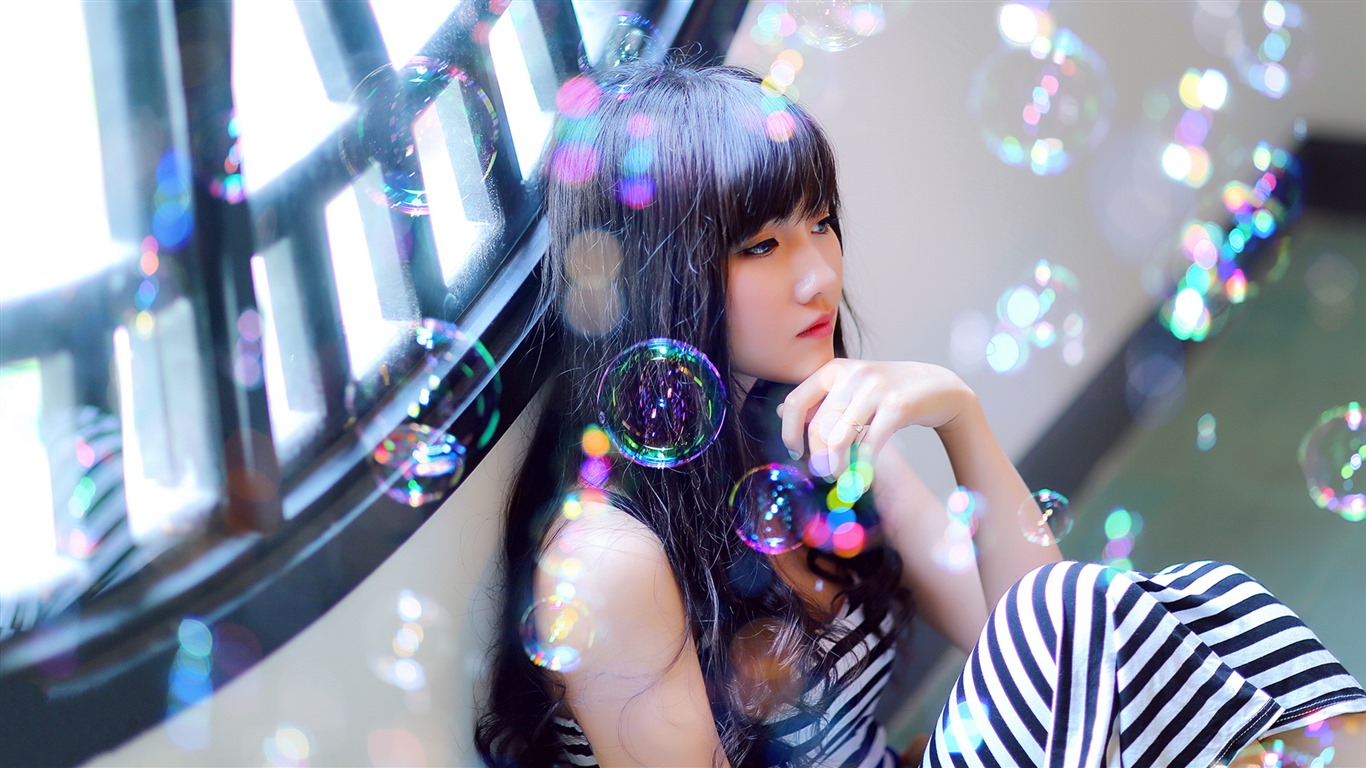 清純可愛年輕的亞洲女孩 高清壁紙合集(一) #28 - 1366x768