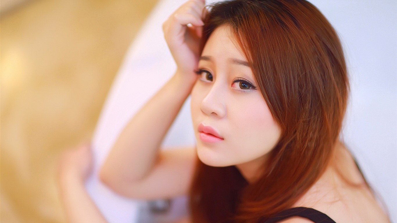 Pure and lovely young Asian girl HD wallpapers collection (1) #34 - 1366x768