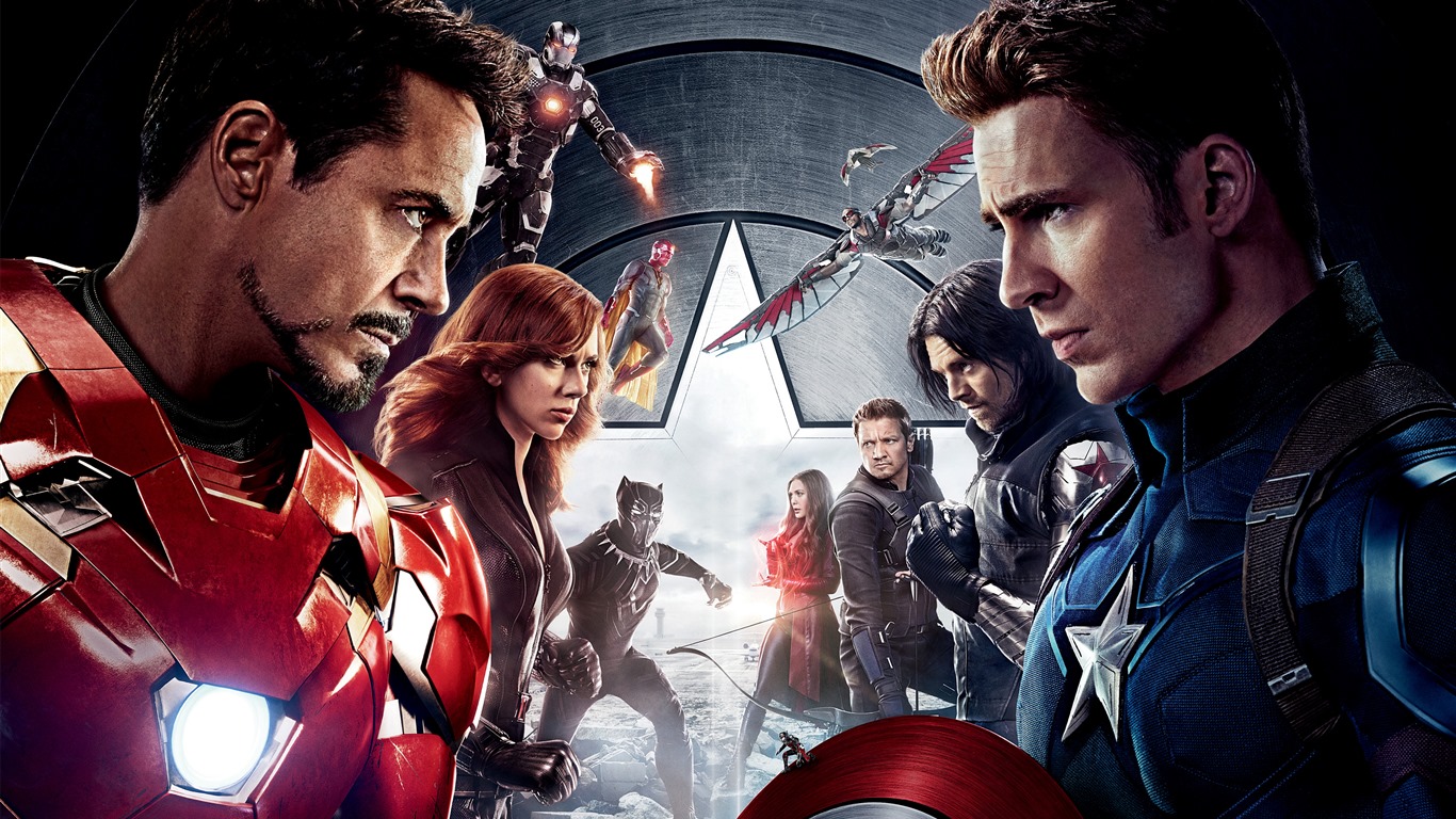 Captain America: Civil War, HD film tapety na plochu #1 - 1366x768
