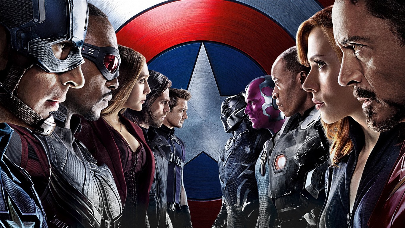 Captain America: Civil War, HD film tapety na plochu #2 - 1366x768