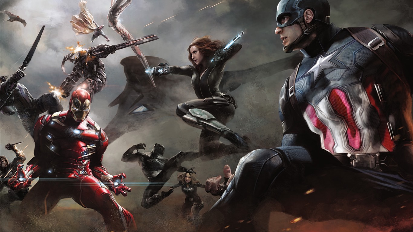 Captain America: Civil War, HD film tapety na plochu #3 - 1366x768