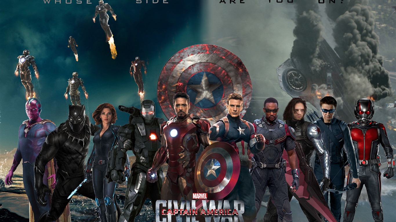 Captain America: Civil War, HD film tapety na plochu #11 - 1366x768