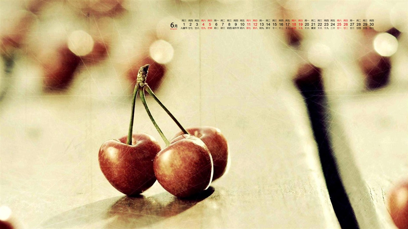 Června 2016 kalendář tapeta (1) #2 - 1366x768
