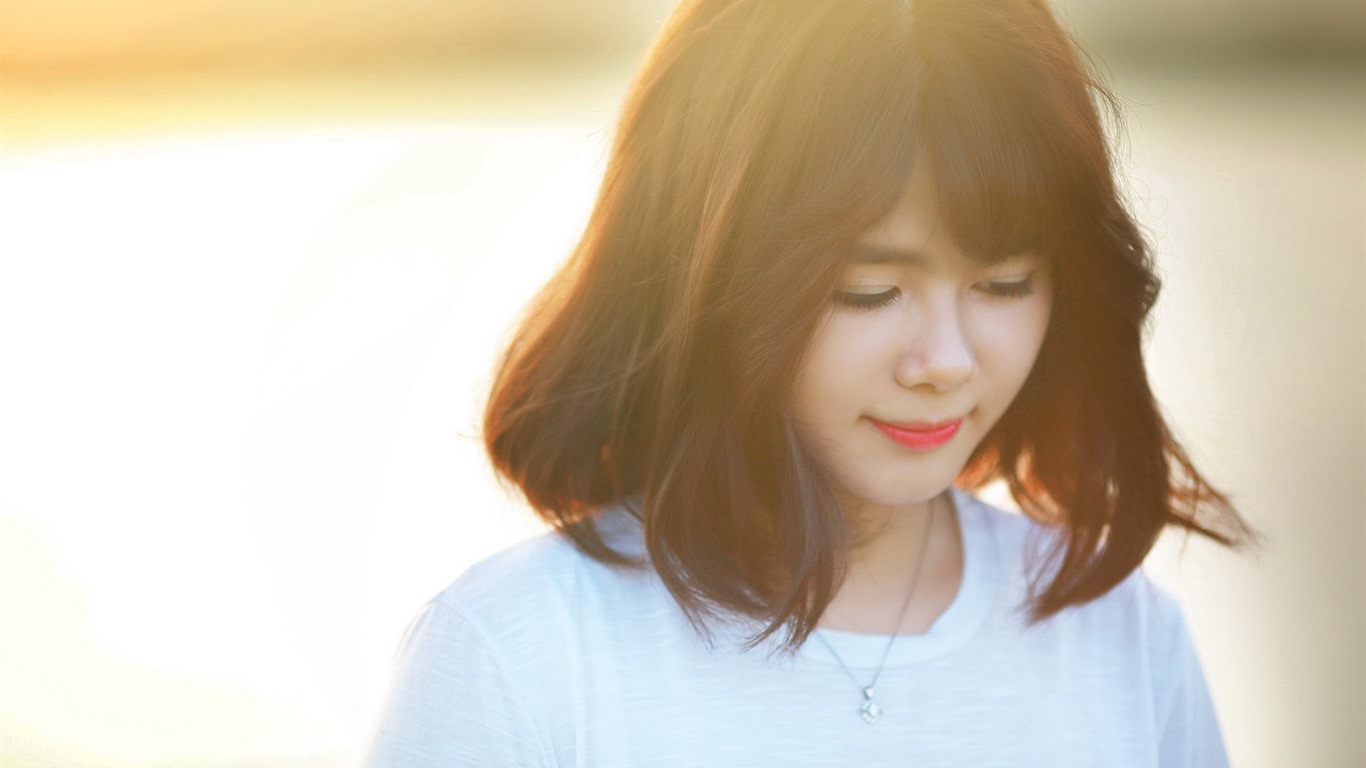 Pure and lovely young Asian girl HD wallpapers collection (2) #2 - 1366x768