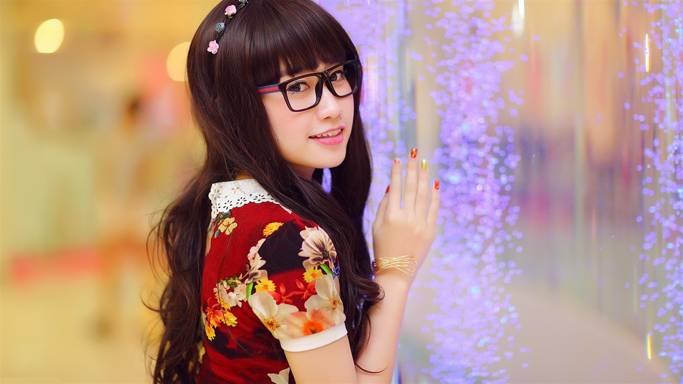 Pure and lovely young Asian girl HD wallpapers collection (2) #28 - 1366x768