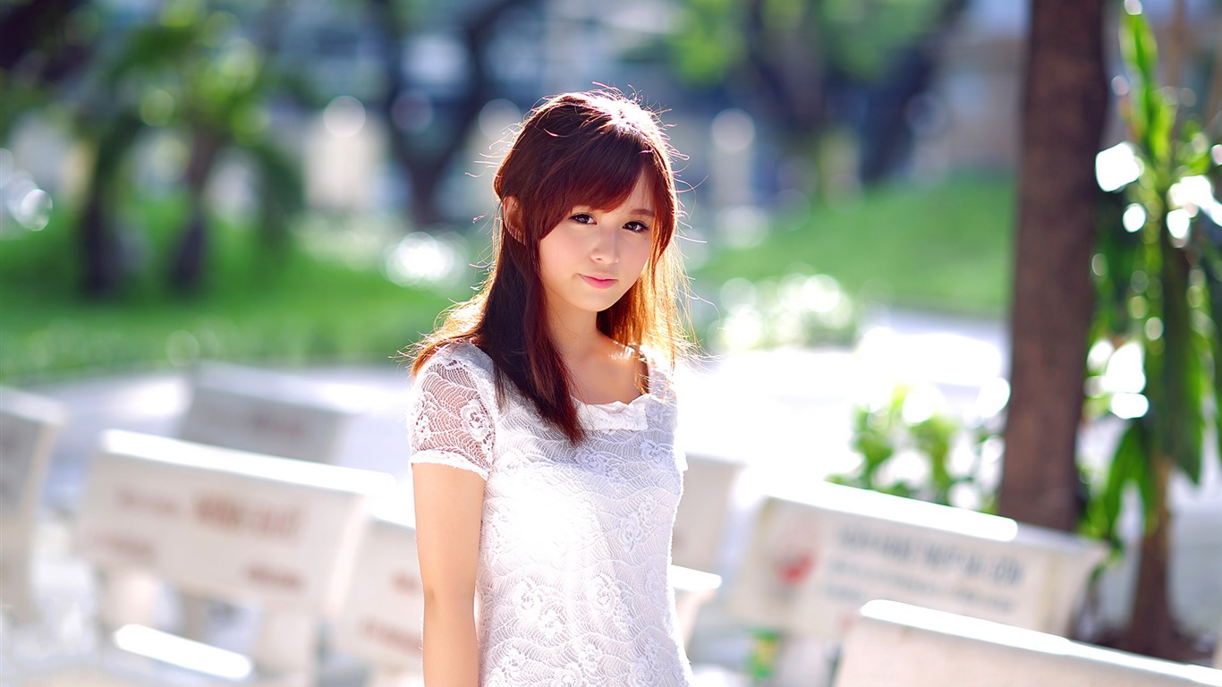 清純可愛年輕的亞洲女孩 高清壁紙合集(二) #35 - 1366x768