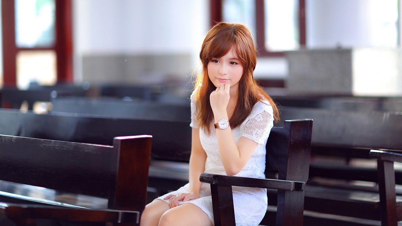 清純可愛年輕的亞洲女孩 高清壁紙合集(二) #37 - 1366x768