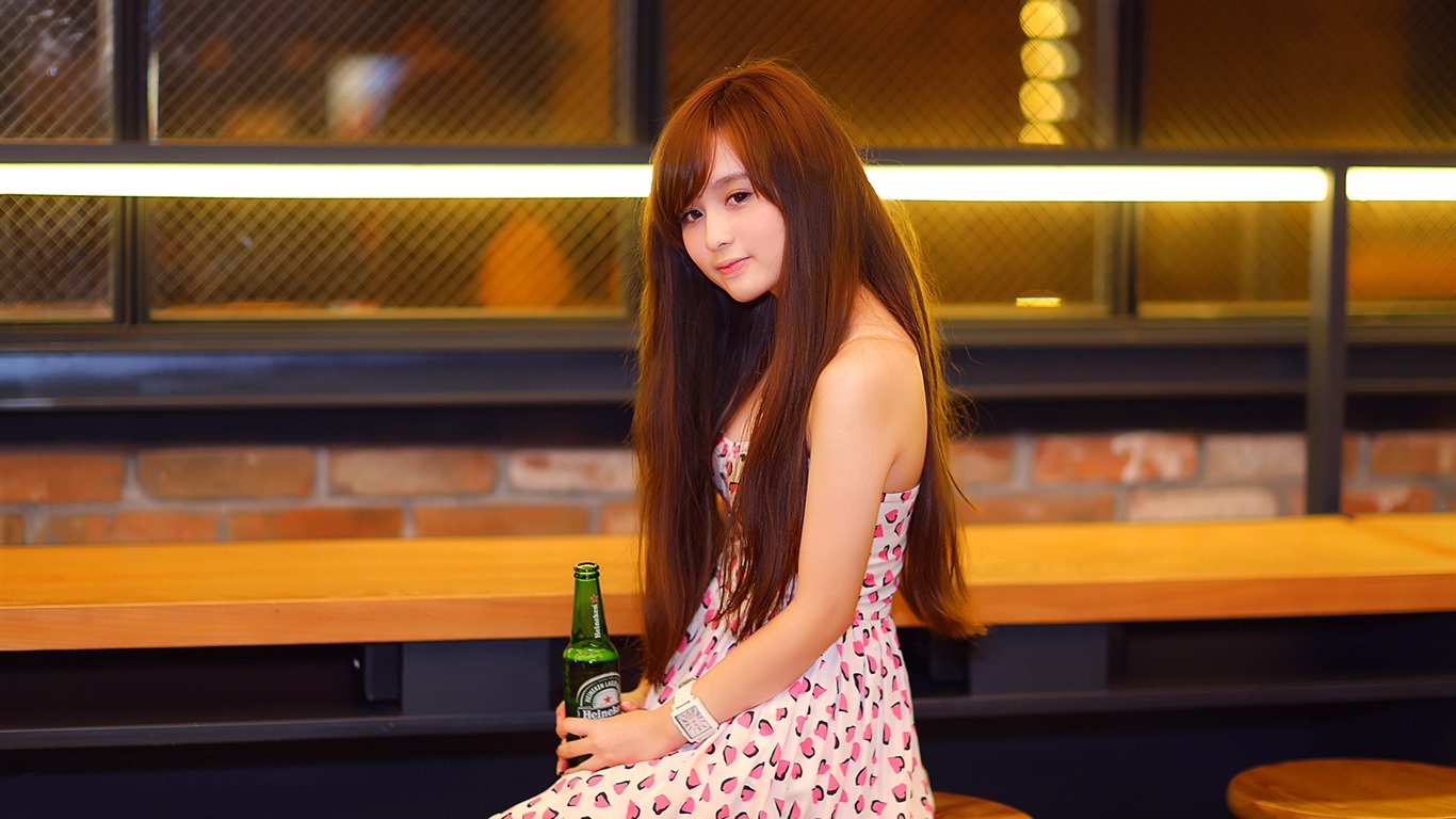 순수하고 사랑스러운 젊은 아시아 여자의 HD 월페이퍼 컬렉션 (2) #39 - 1366x768