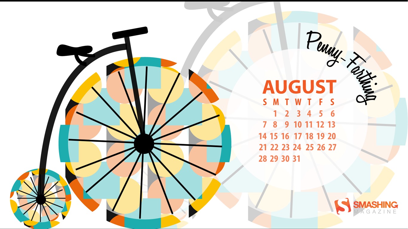August 2016 Kalender Wallpaper (2) #13 - 1366x768