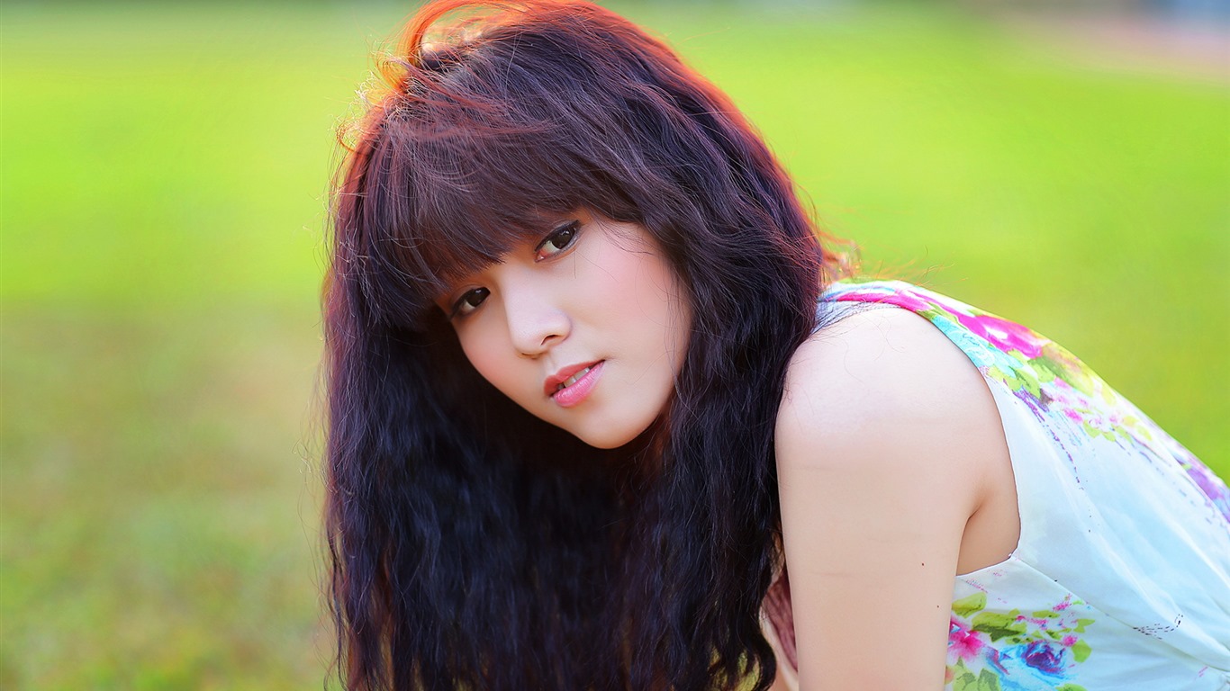 清純可愛年輕的亞洲女孩 高清壁紙合集(三) #1 - 1366x768