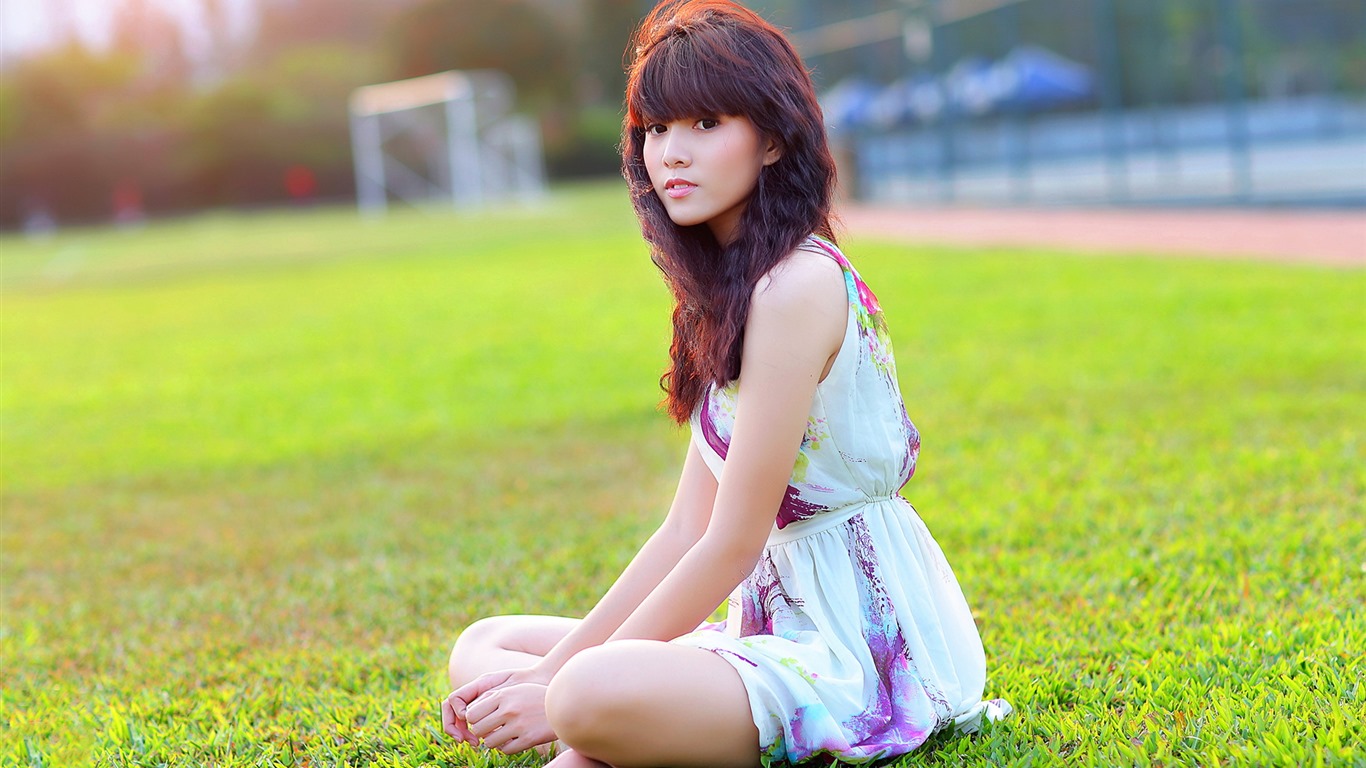 清純可愛年輕的亞洲女孩 高清壁紙合集(三) #16 - 1366x768