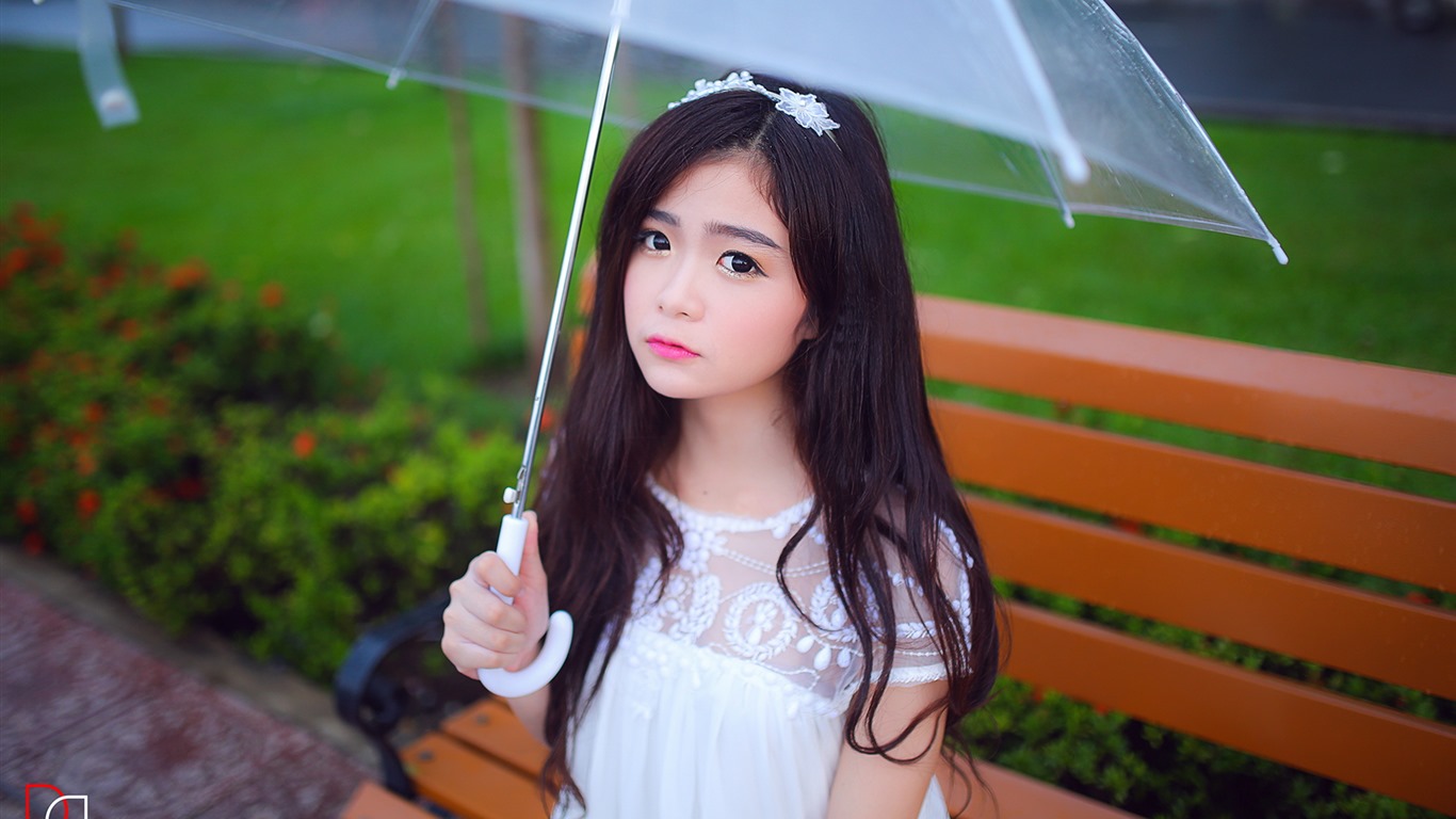 清純可愛年輕的亞洲女孩 高清壁紙合集(三) #20 - 1366x768