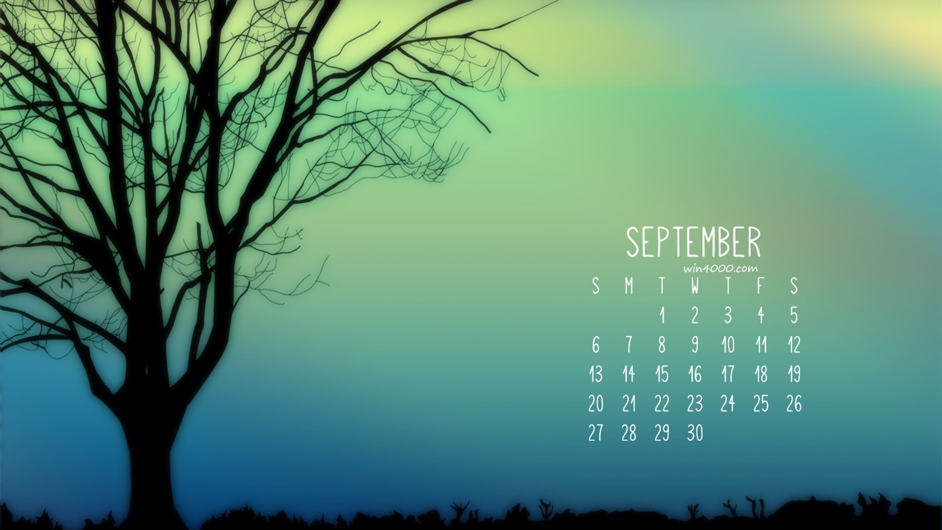 September 2016 calendar wallpaper (2) #5 - 1366x768