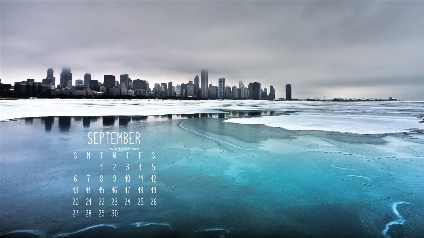 September 2016 Kalender Wallpaper (2) #7 - 1366x768