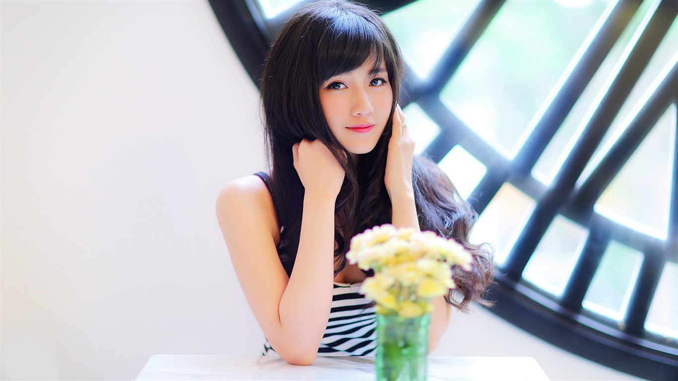 清純可愛年輕的亞洲女孩 高清壁紙合集(四) #7 - 1366x768