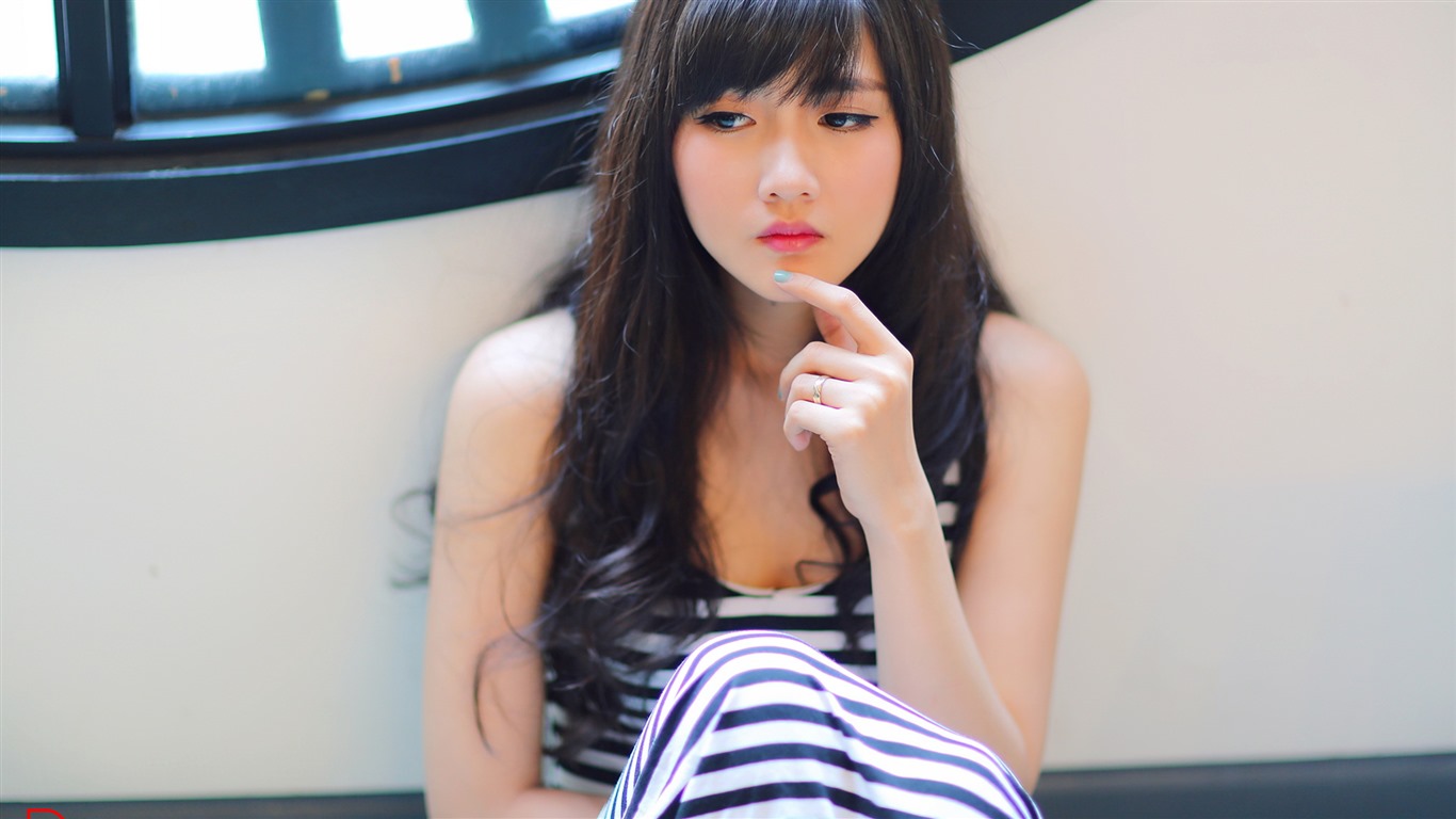 Pure et belle jeune fille asiatique fonds d'écran HD collection (4) #8 - 1366x768