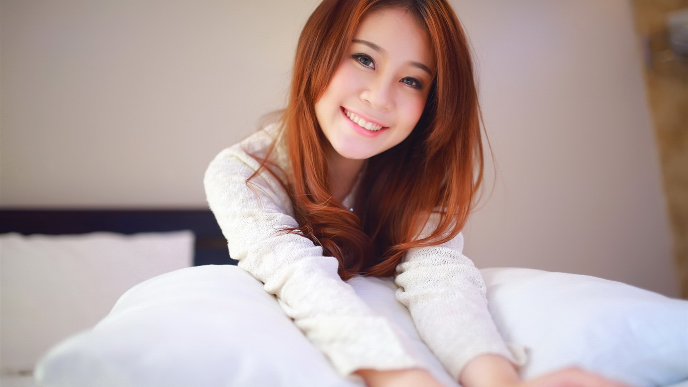 清純可愛年輕的亞洲女孩 高清壁紙合集(四) #14 - 1366x768