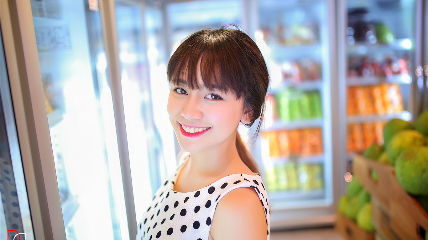Pure and lovely young Asian girl HD wallpapers collection (4) #17 - 1366x768
