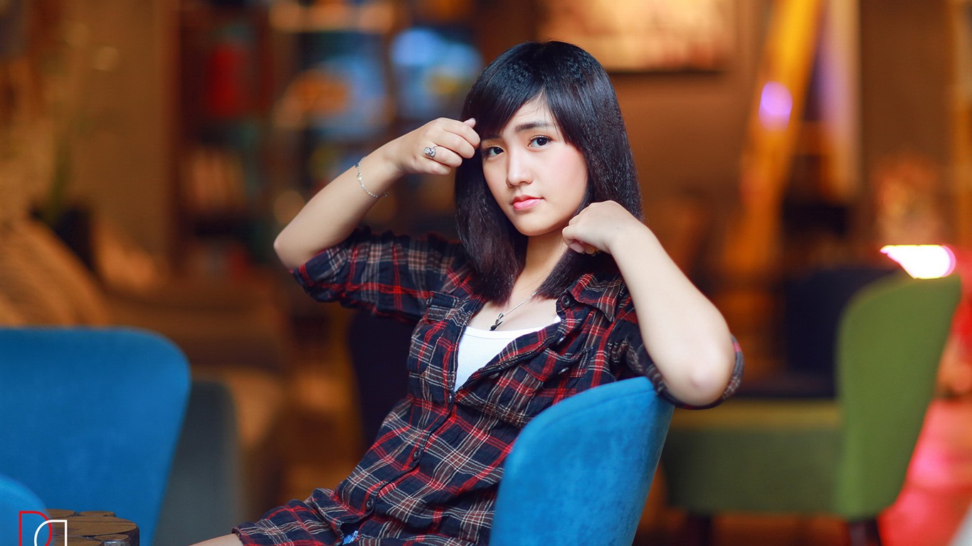 清純可愛年輕的亞洲女孩 高清壁紙合集(四) #33 - 1366x768