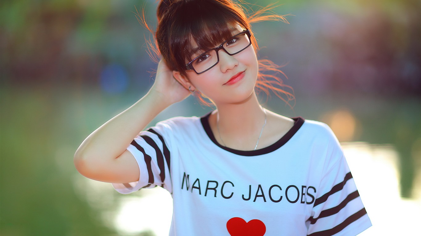 清純可愛年輕的亞洲女孩 高清壁紙合集(四) #35 - 1366x768