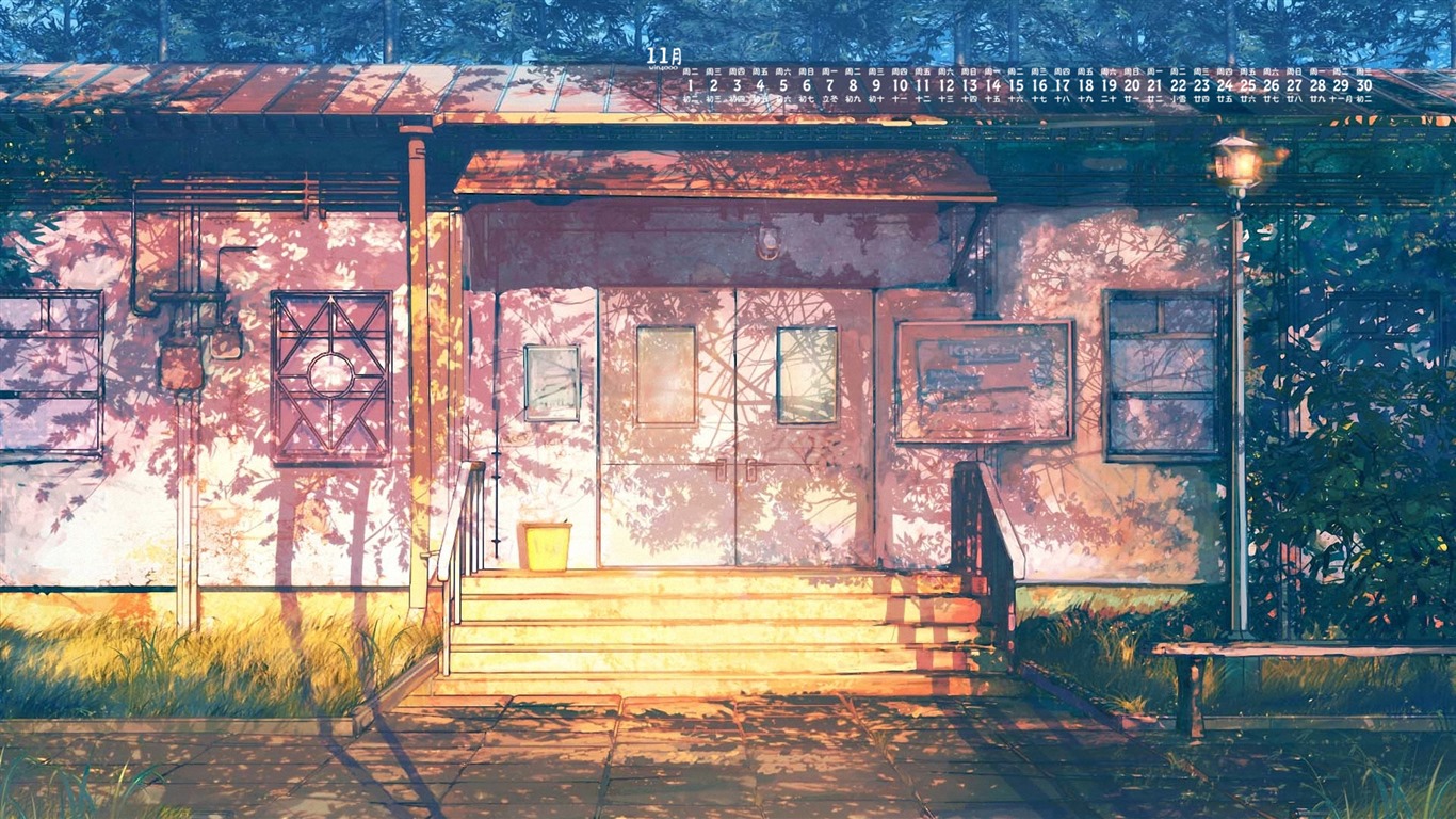 Listopadu 2016 kalendář tapeta (1) #5 - 1366x768