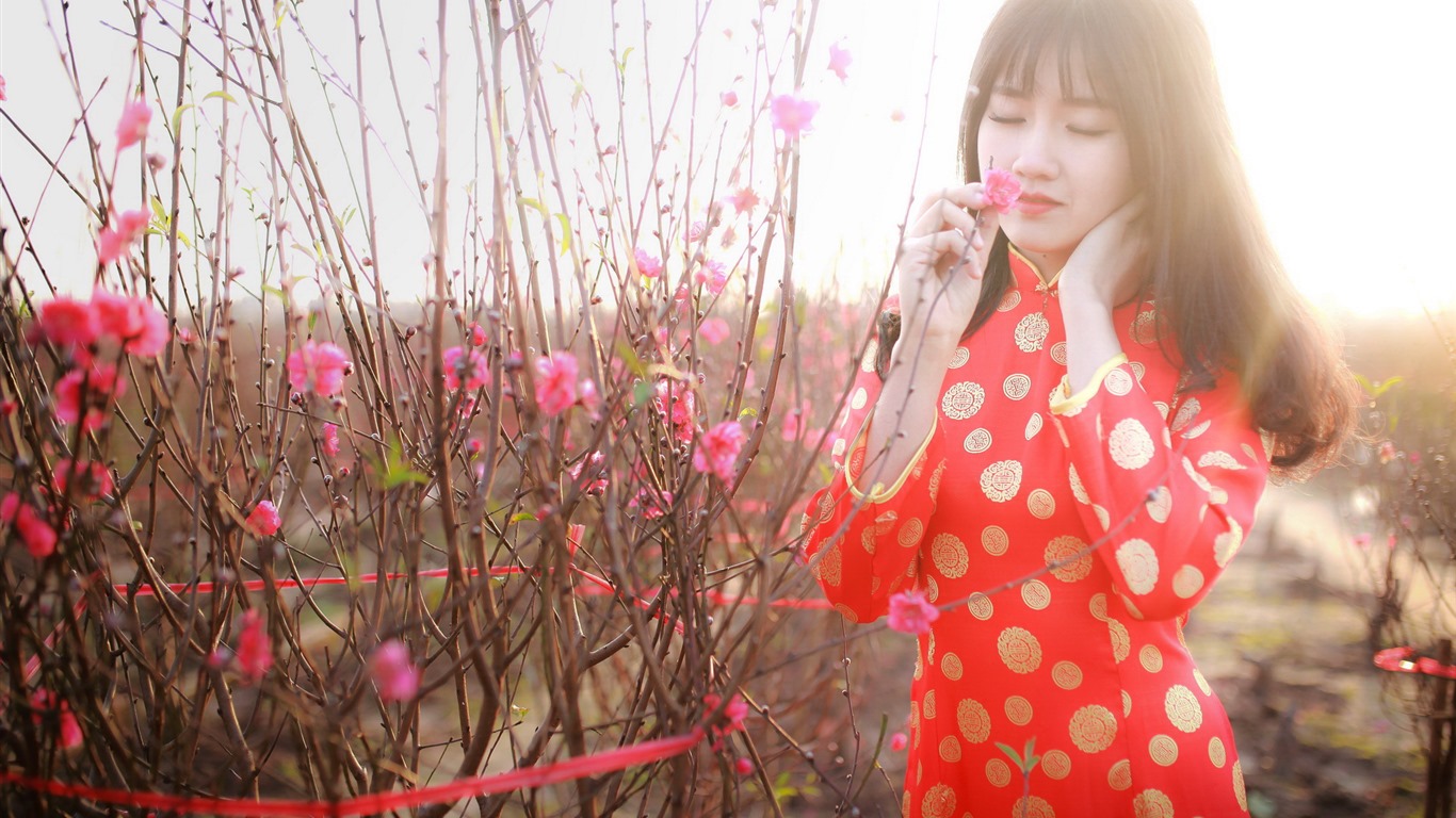 清純可愛年輕的亞洲女孩 高清壁紙合集(五) #2 - 1366x768